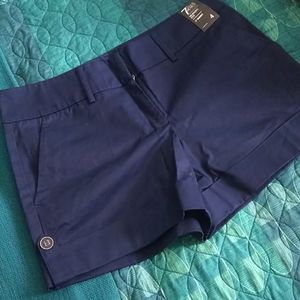 NWT NY&C Navy Blue Cuffed Shorts